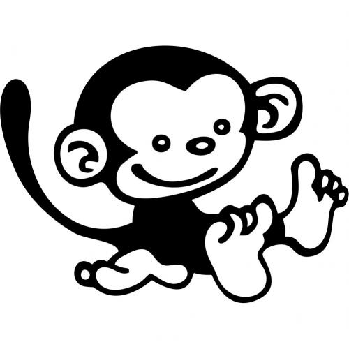 Samolepka Opice