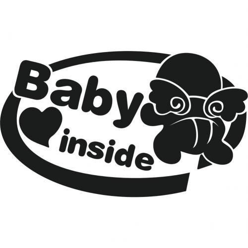 Samolepka Dítì v autì - baby inside