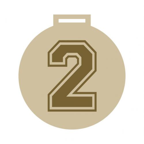 Medaile na krk s gravírovaným èíslem 2