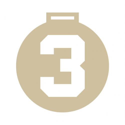 Medaile na krk s vyøezaným èíslem 3