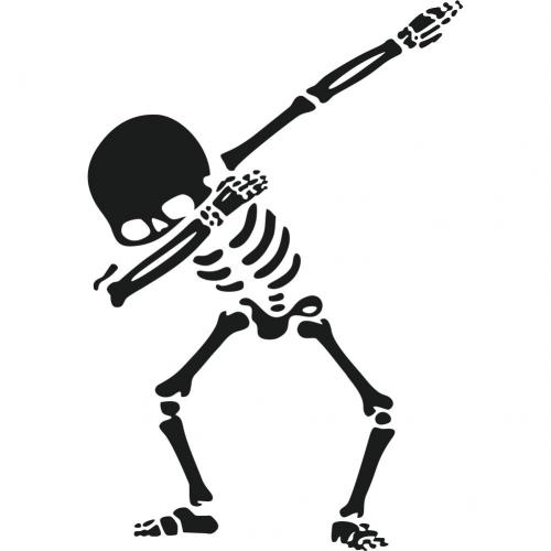Samolepka Dancing skeleton