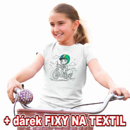 Dtsk triko k vymalovn - Mal motork II. + 6ks Fixy na textil