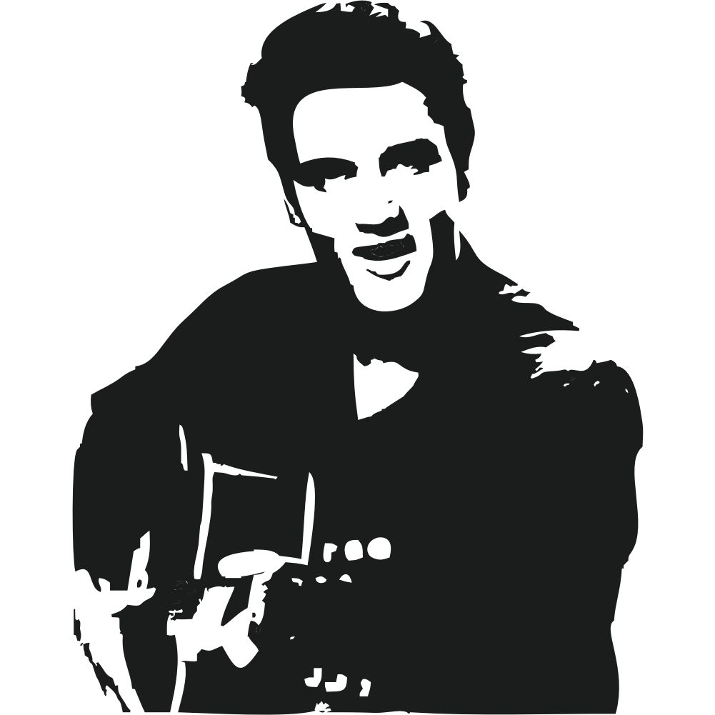 Samolepka Elvis Presley s kytarou - zvìtšit obrázek