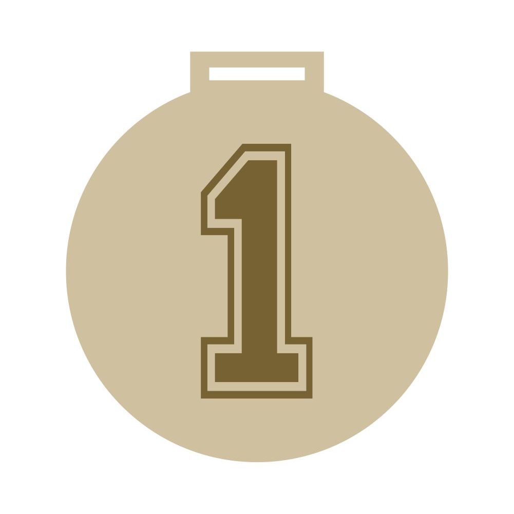 Medaile na krk s gravírovaným èíslem 1 - zvìtšit obrázek