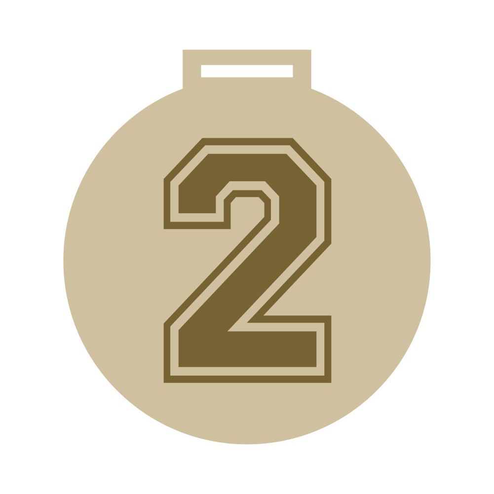 Medaile na krk s gravírovaným èíslem 2 - zvìtšit obrázek