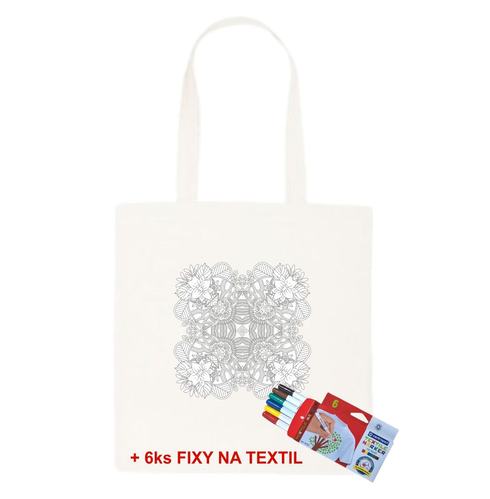 Taška k vymalování Ornament + 6ks Fixy na textil - zvìtšit obrázek